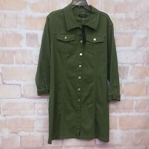 NWT Women's Size Xl Kim Rogers Olive Utility Jacket